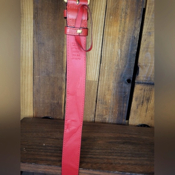 Gucci Red Leather Belt Bag Gucci Marmont GG Red Fanny pack Gucci Waist Bag - Picture 10 of 14